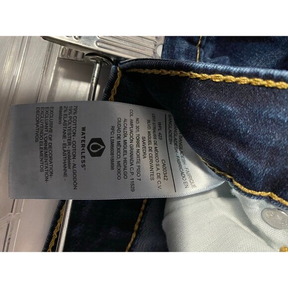 Denizen from Levi's Mid Rise Bootcut Jeans Women's 16S 33x30 Dark Wash Stretch - Picture 9 of 10